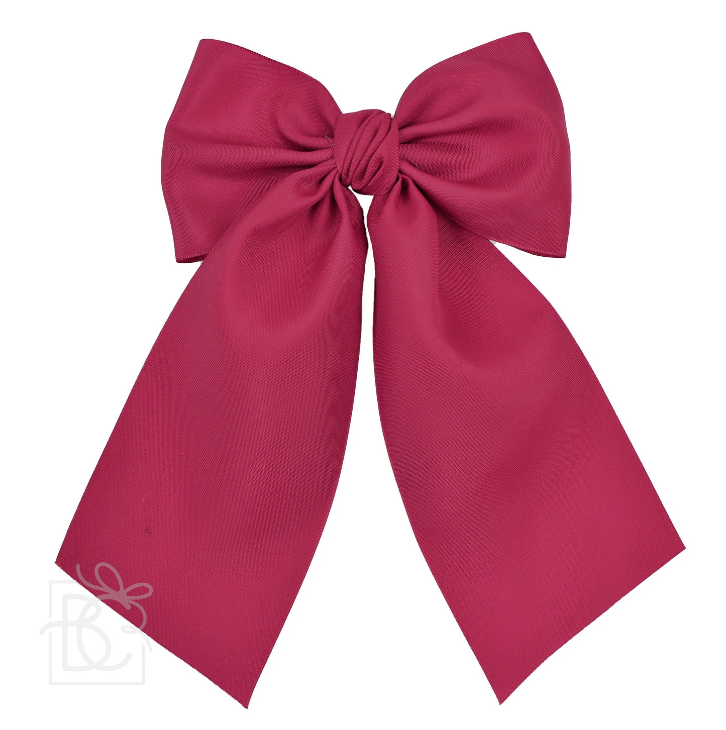 Opaque Satin Bow w/Tails on Alligator Clip