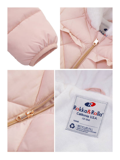 Baby Toddler Girls' Mini Fur Lined Winter Puffer Coat