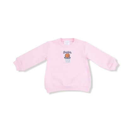Basketball Raglan Sweatshirt - Pink