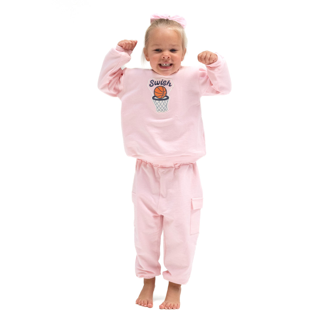 Basketball Raglan Sweatshirt - Pink