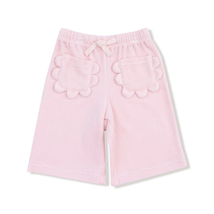 L/S Shirt & Pant Set - Velour Teddy Bear