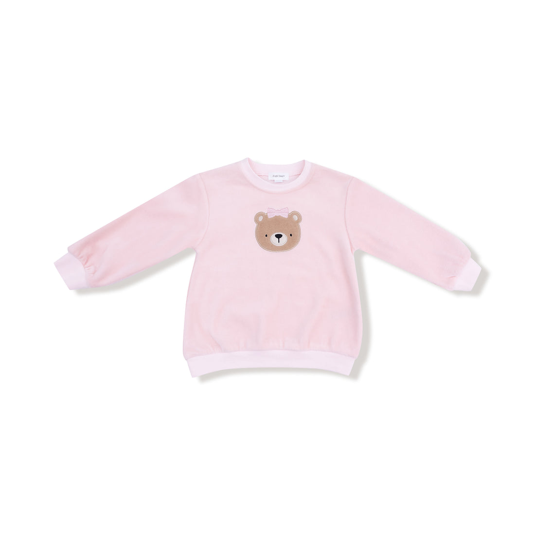 L/S Shirt & Pant Set - Velour Teddy Bear