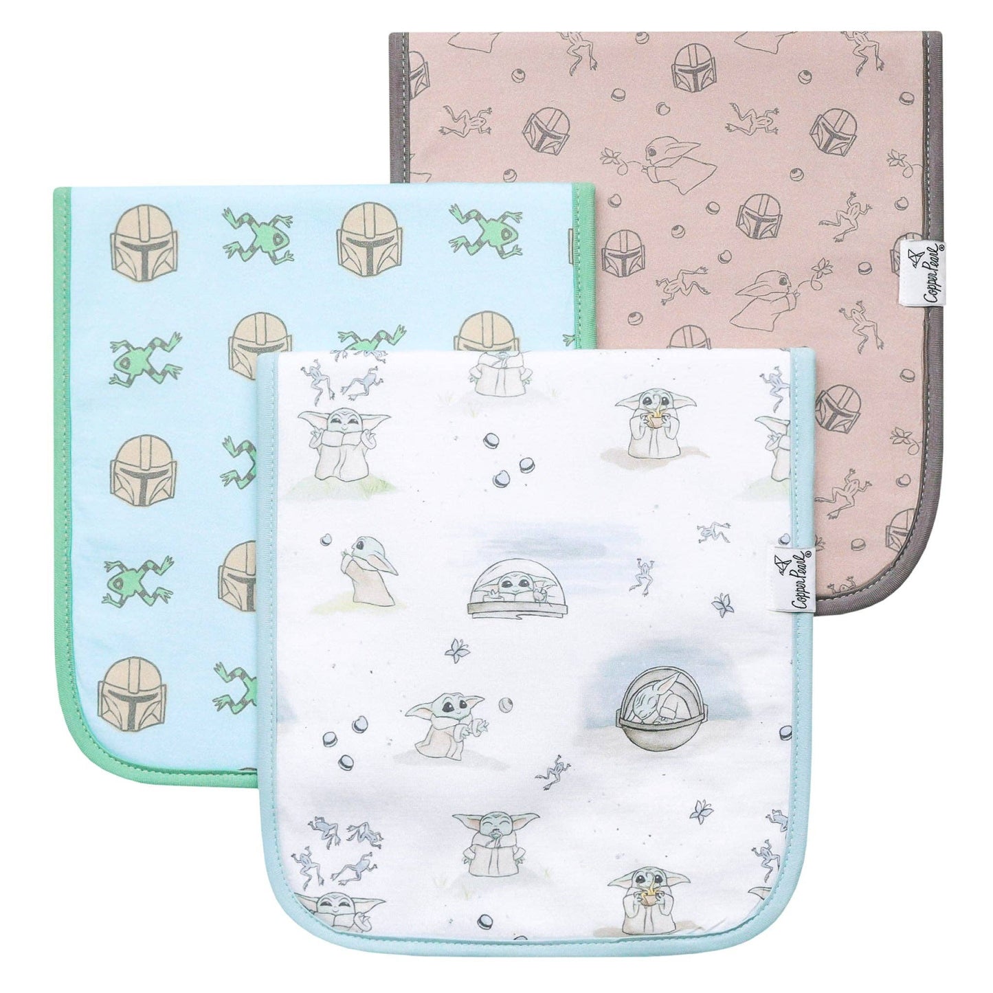 3 Pack Premium Burp Cloths - Star Wars Grogu
