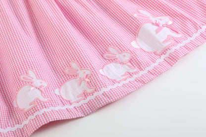Pink Gingham Bunny Dress