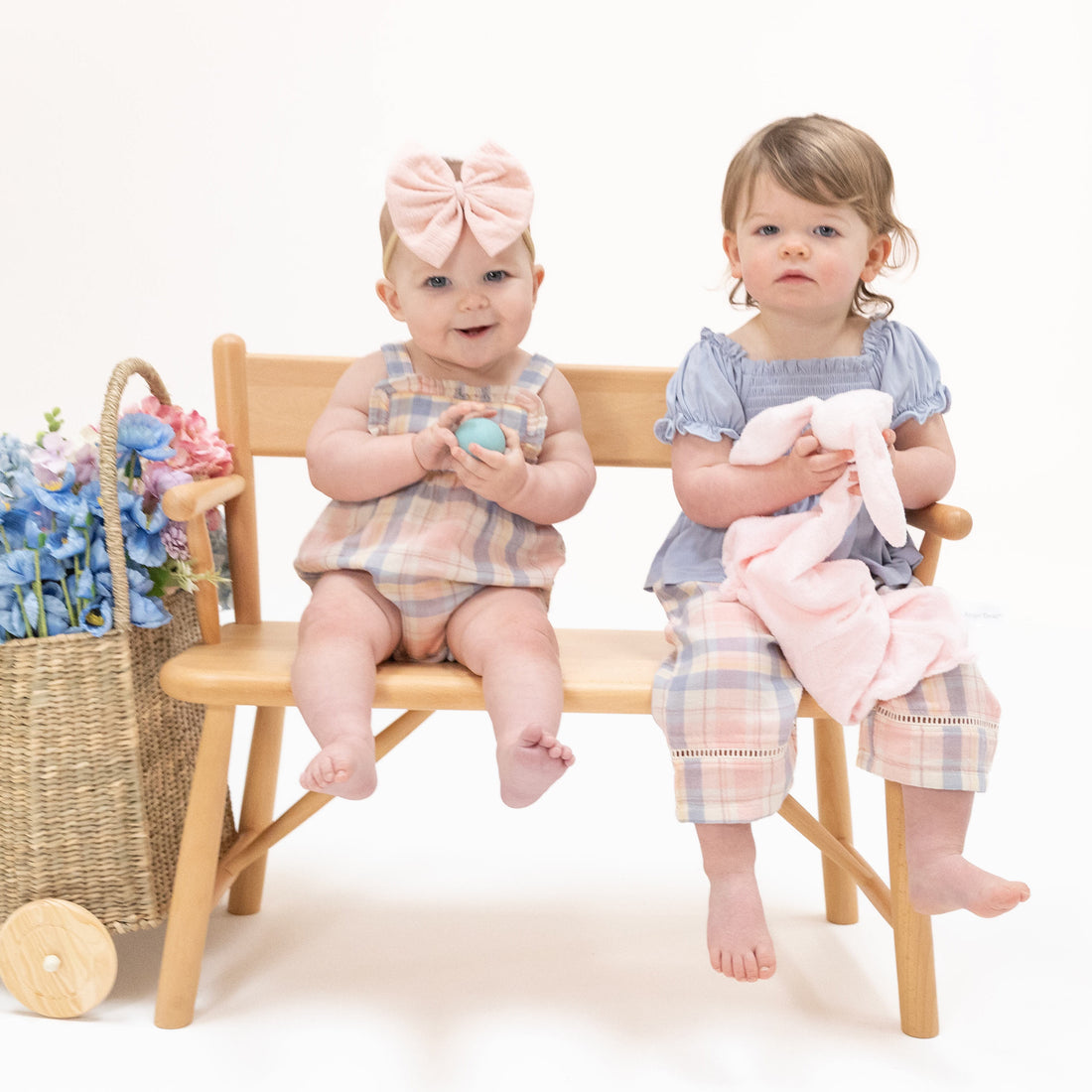 Smocked Blouse and Pant Set - Dusty Plaid