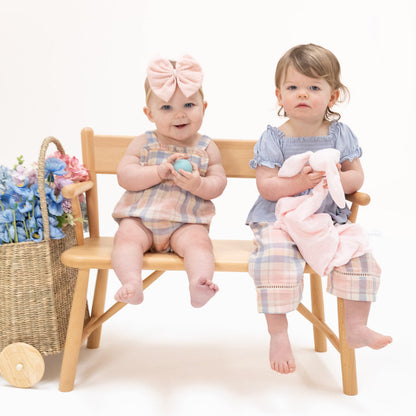 Smocked Blouse and Pant Set - Dusty Plaid