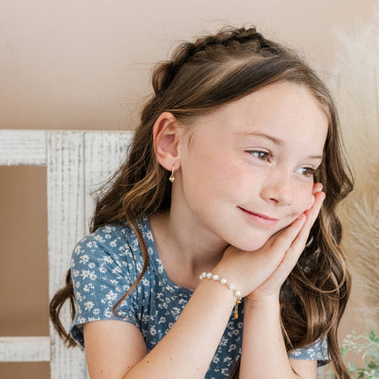 Children's 14K Gold Plated Pearl Baby/Kids Bracelet