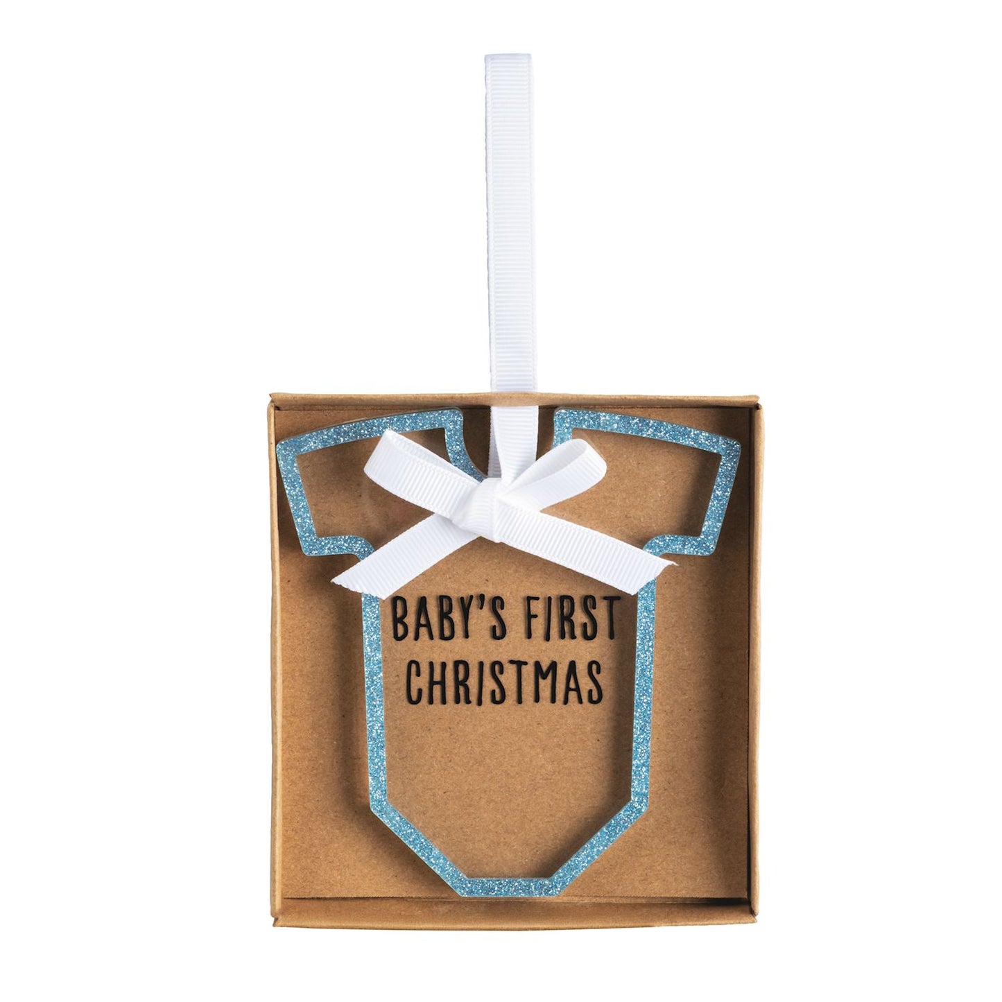 Blue Onesie Baby's First Christmas Ornament