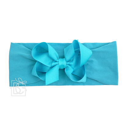 Wide Headband w/Classic Grossgrain Bow