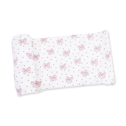 Bows and Hearts - Swaddle Blanket