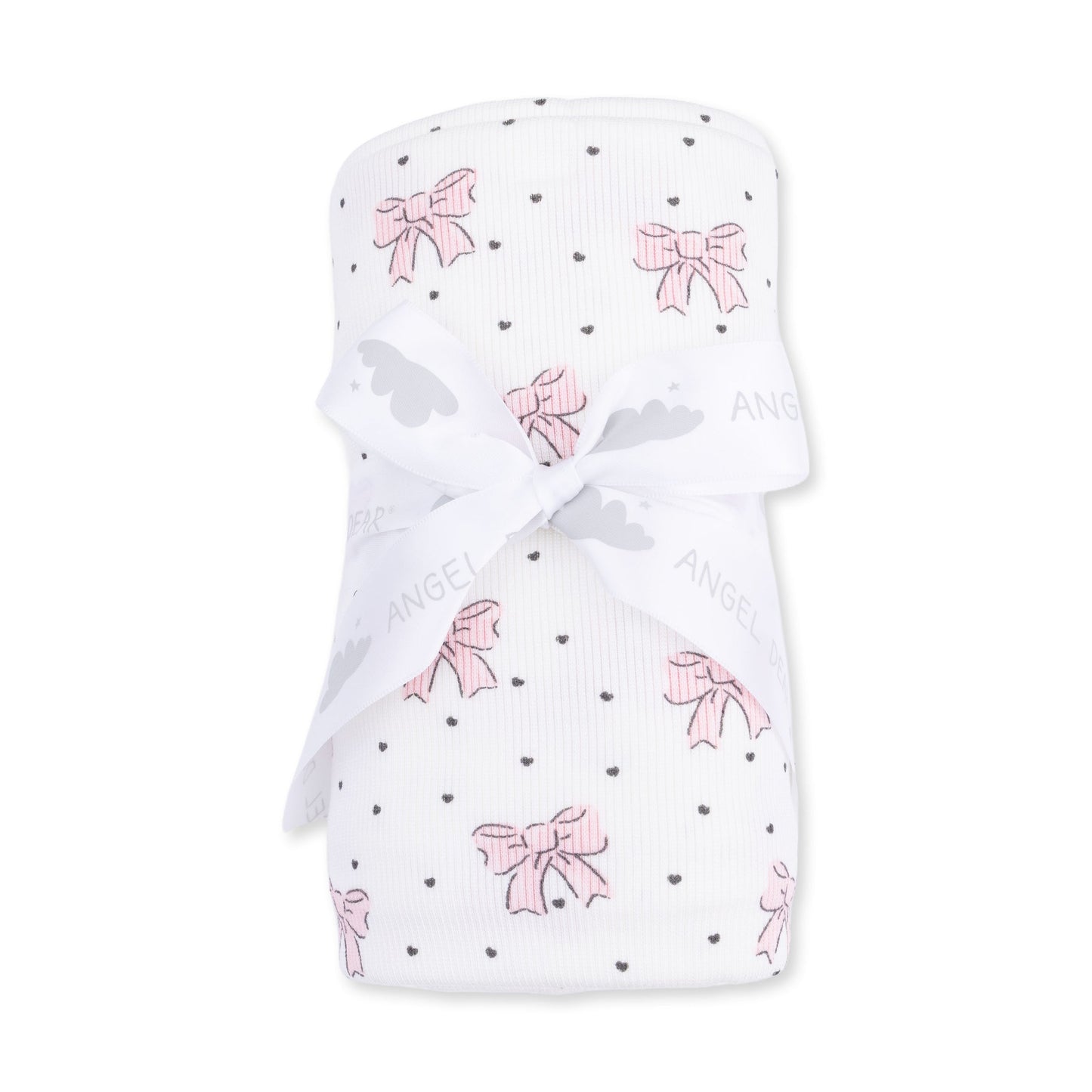 Bows and Hearts - Swaddle Blanket