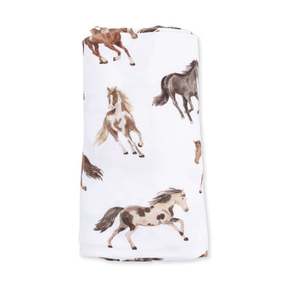 Wild Horses - Swaddle Blanket