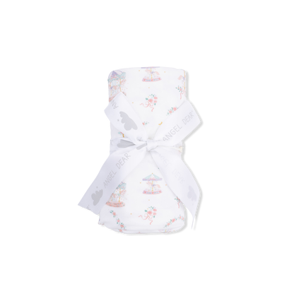 Swaddle Blanket - Carousel with Bows