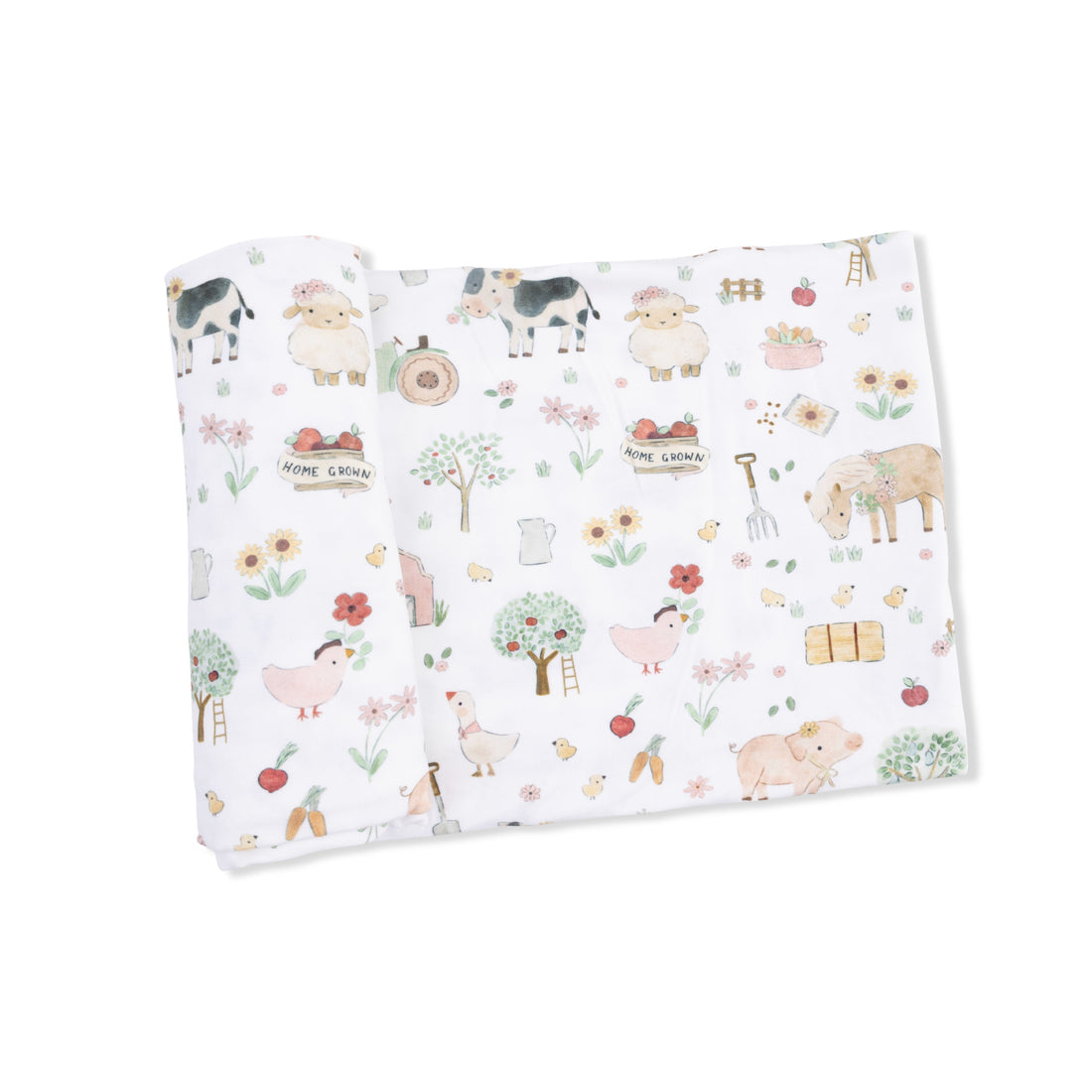 Cute Farm Animals Uni - Swaddle Blanket
