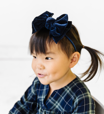 Baby Bling® Velvet FAB® Skinny soft headband with velvet bow