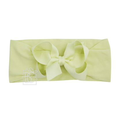 Wide Headband w/Classic Grossgrain Bow