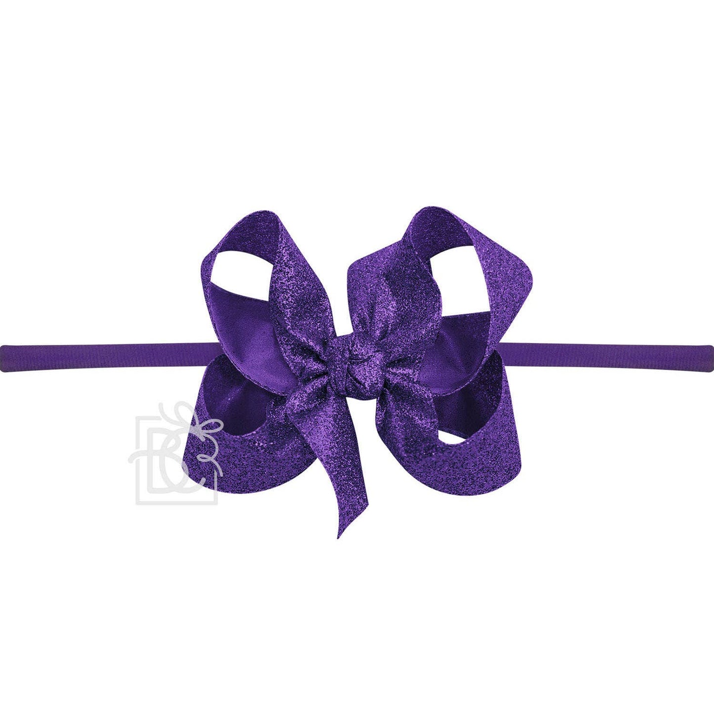 1/4" Headband w/Glitter Bow