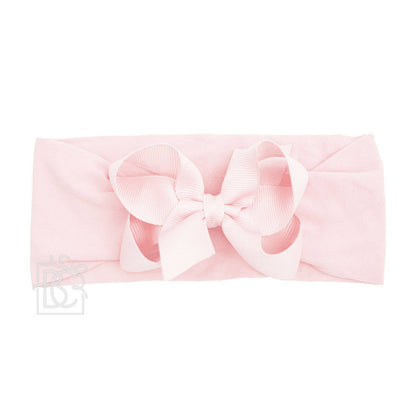 Wide Headband w/Classic Grossgrain Bow