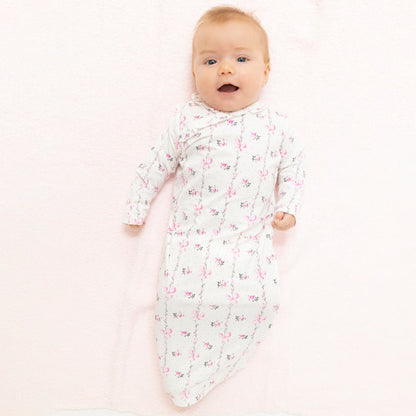 Kimono Gown & Hat - Dainty Buds and Bows