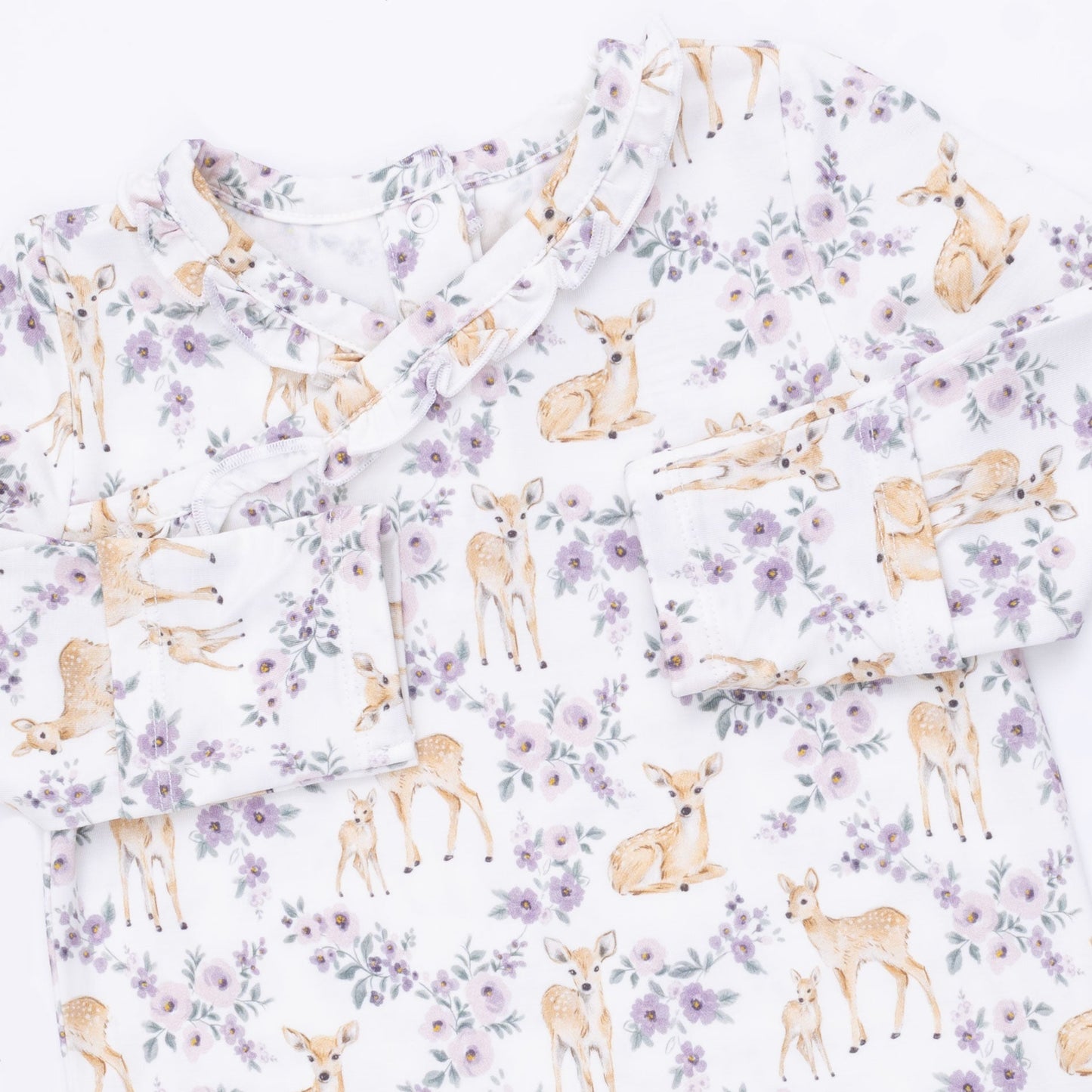 Floral Deer - Kimono Gown and Headband