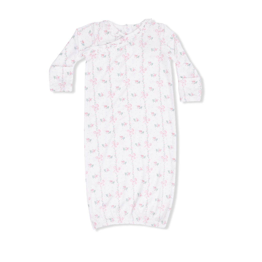 Kimono Gown and Knot Headband - Dainty Buds and Bows