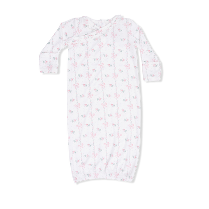 Kimono Gown and Knot Headband - Dainty Buds and Bows