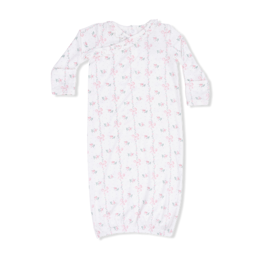 Kimono Gown and Knot Headband - Dainty Buds and Bows