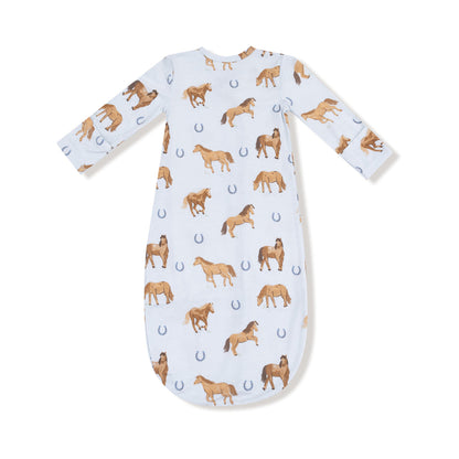 Bundle Gown - Blue Horses