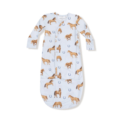 Bundle Gown - Blue Horses