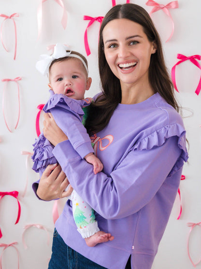 Girls Polka Dot Trees Patterned Footless Ruffle Tights