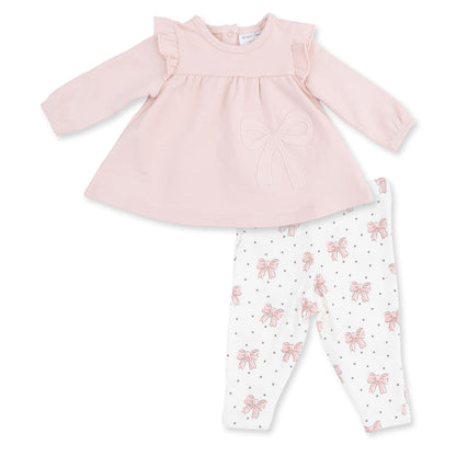 Veiled Pink Bows - Sweatshirt and Leggings