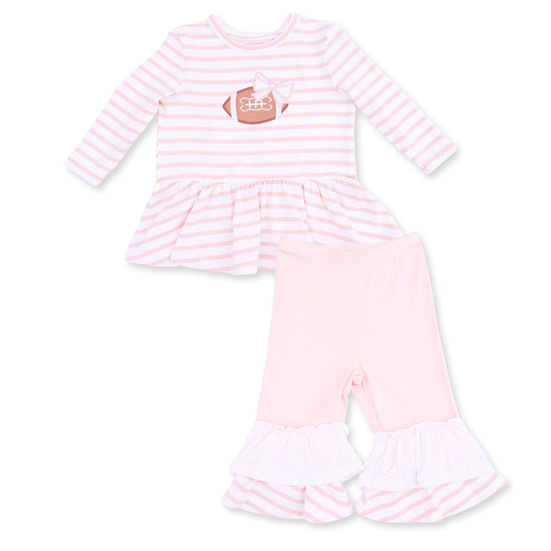 Football Dot and Stripe - Top and Ruffle Bells