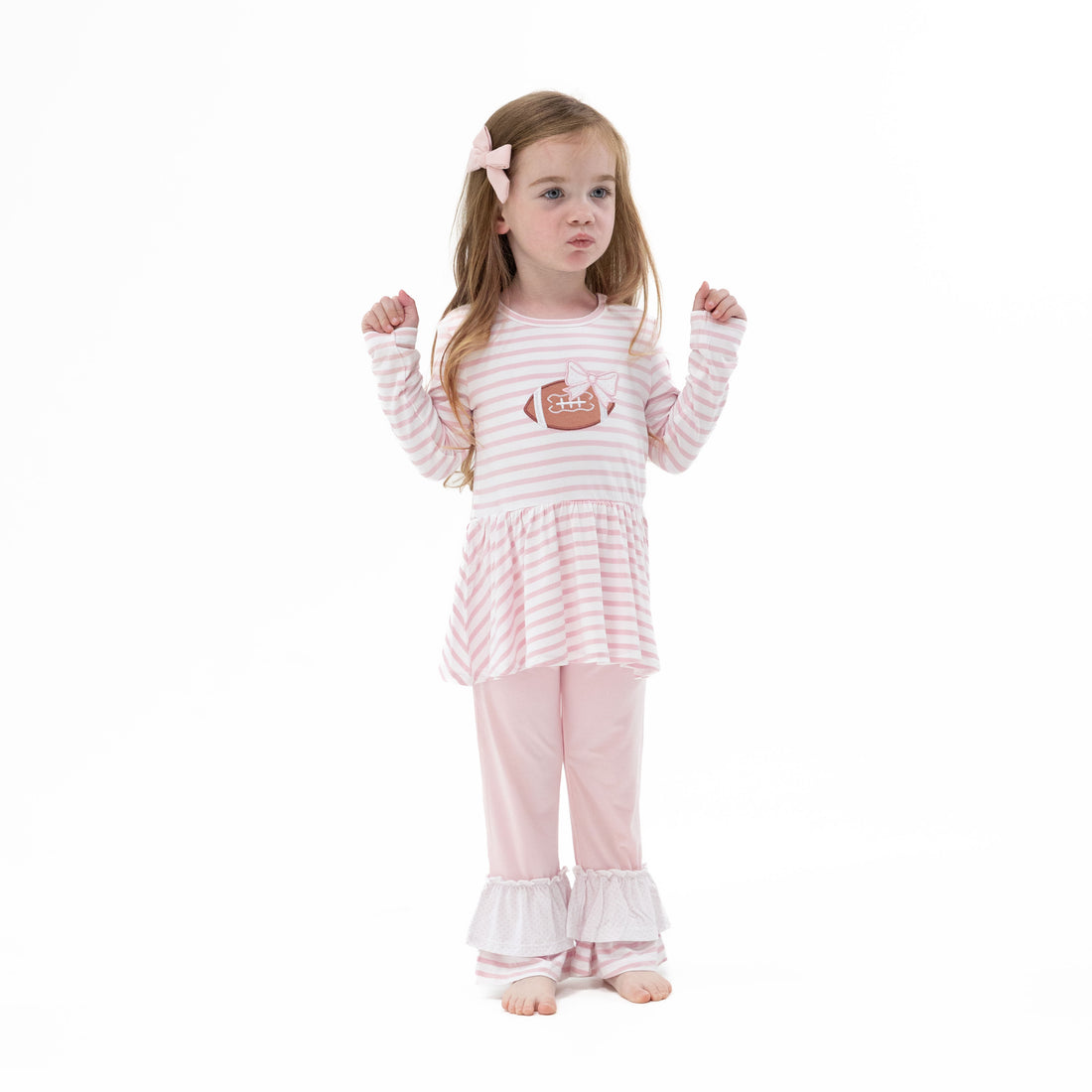 Football Dot and Stripe - Top and Ruffle Bells