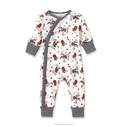 Baby Boy's Ride 'Em Cowboy Bamboo Zipper Romper