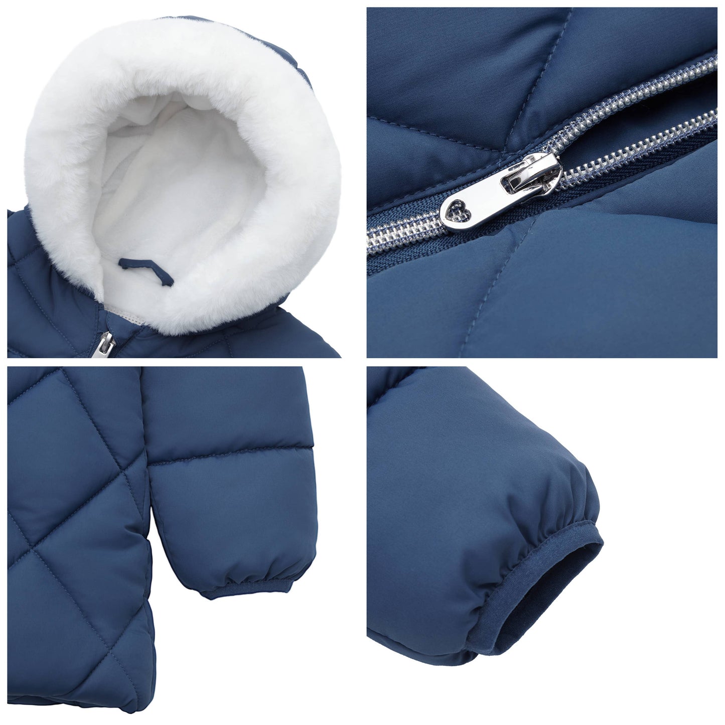 Baby Toddler Girls' Mini Fur Lined Winter Puffer Coat