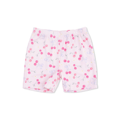 Sweet Bow Cheries - Ruffle Tee and Bike Shorts