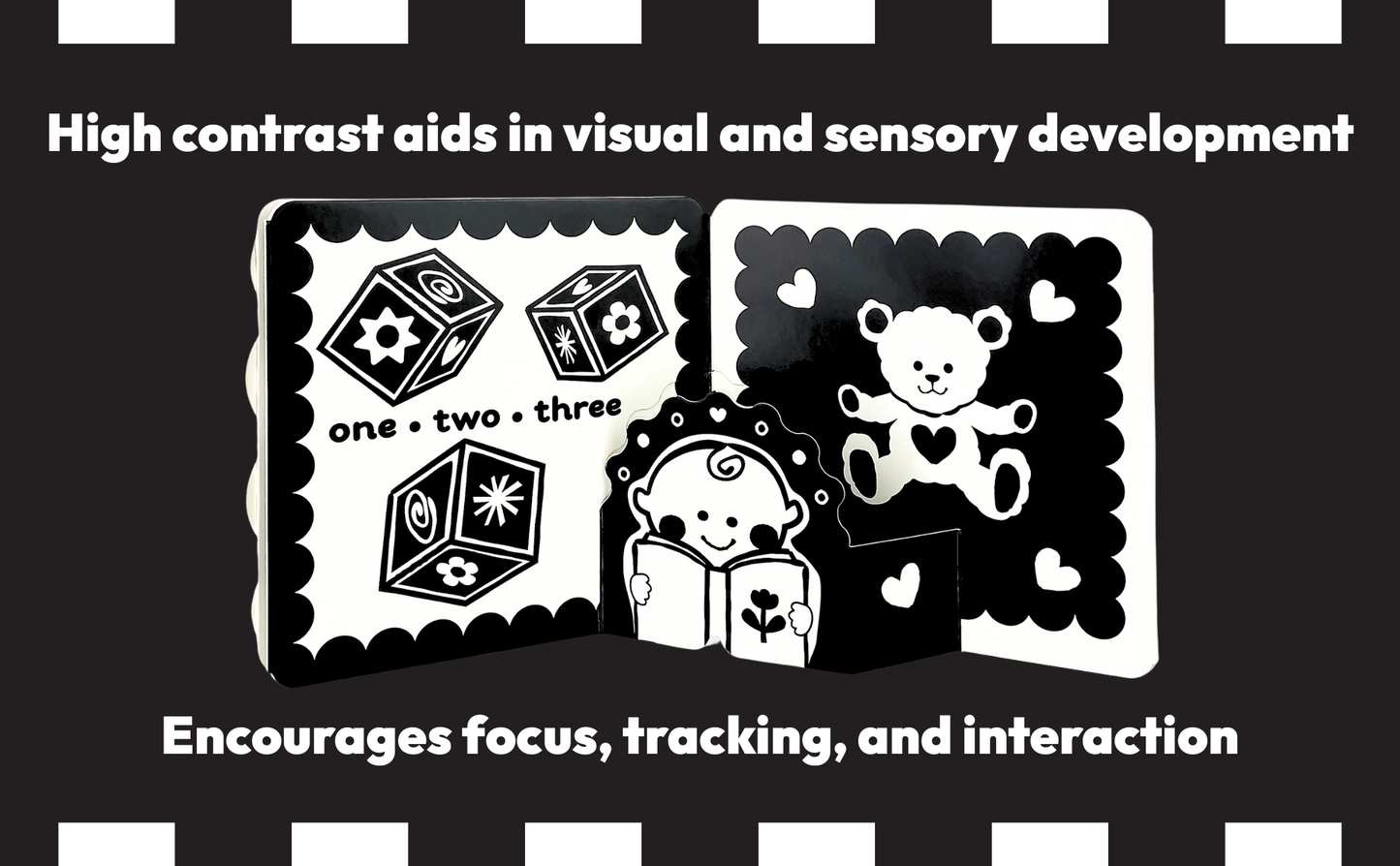 Look, Look, Baby! Playtime High Contrast Black & White Book