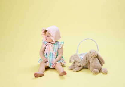Baby Girls Poppy Rainbow Plaid Woven Ruffle Sleeve Swing Top & Bloomer Set