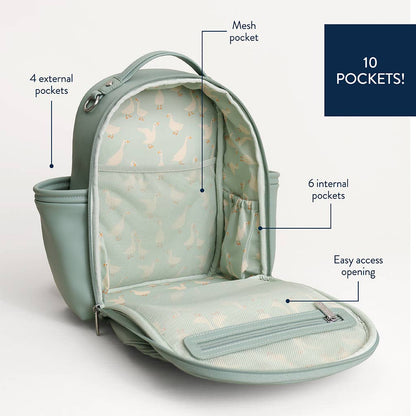 Itzy Mini Plus™ - Silly Goose, Sage Backpack