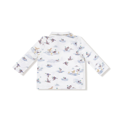 Migrating Mallards Long Sleeve Polo Shirt with Bamboo Jogger