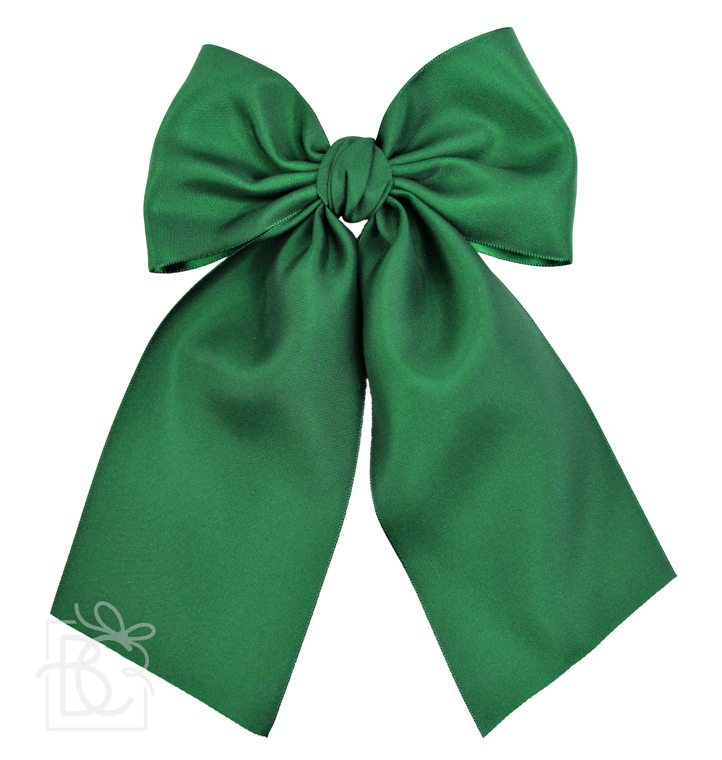 Opaque Satin Bow w/Tails on Alligator Clip