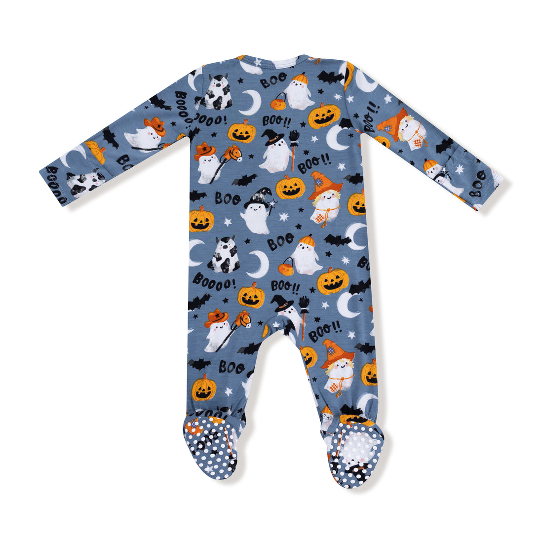 Zipper Footie - Costumed Ghosts - Glow in the Dark