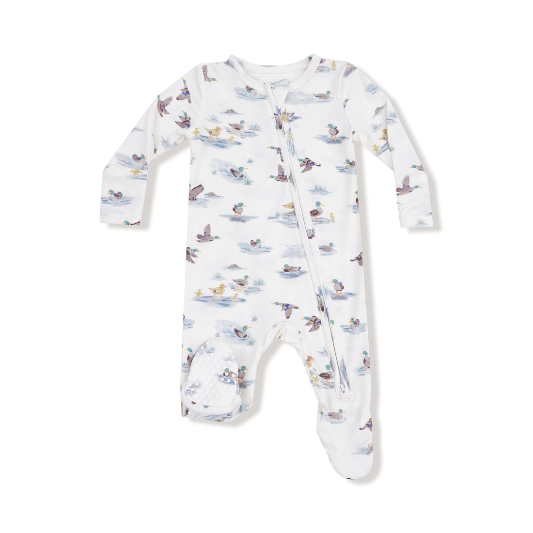Zipper Footie - Migrating Mallards