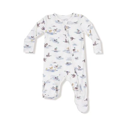 Zipper Footie - Migrating Mallards