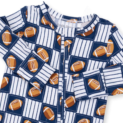 Football Patchwork - Zipper Footie