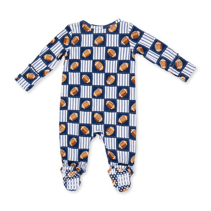 Football Patchwork - Zipper Footie