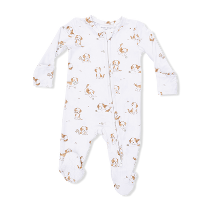 2 Way Zipper Footie - Explorer Puppy