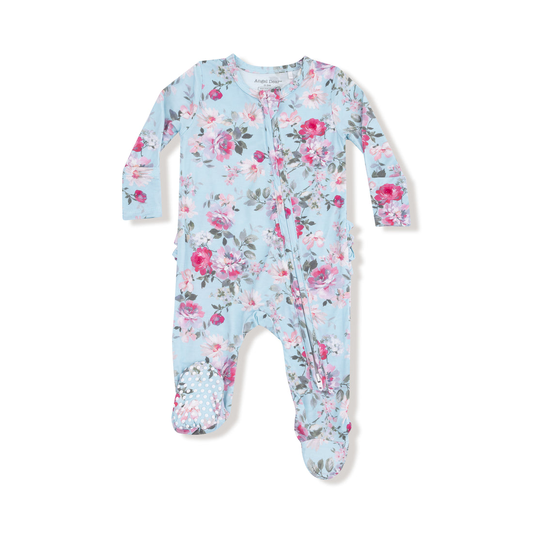 Ruffle Back Zipper Footie - Charlotte Floral