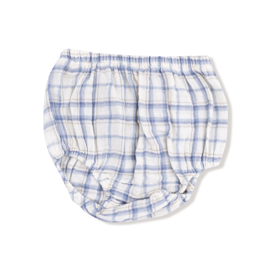 Long Sleeve Dress & Bloomer - Blue Plaid