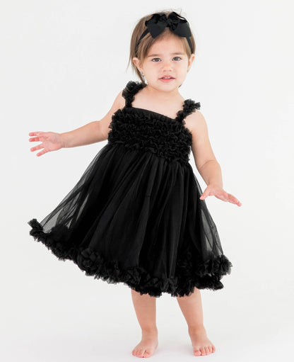 Girls Black Tulle Sleeveless Princess Petti Dress